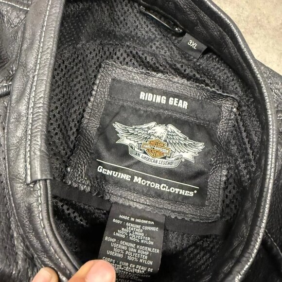 Authentic Harley Davidson Men S.W.A.T. HDMC Black Leather Jacket 3XL NWOT - Picture 5 of 14